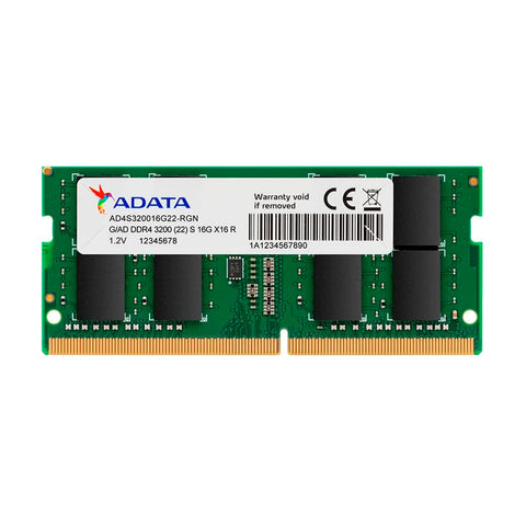 MEMORIA RAM SODIMM DDR4 ADATA 8GB PC4 25600 3200MHZ CL22 260PIN 1.2V LAPTOP (AD4S32008G22-SGN)