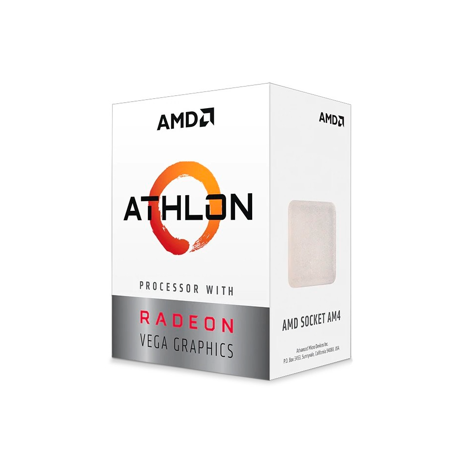 PROCESADOR AMD ATHLON 3000G SOCKET AM4  GRAPHICS VEGA3 4CORE 3.5GHZ 35W (YD3000C6FHSBX)