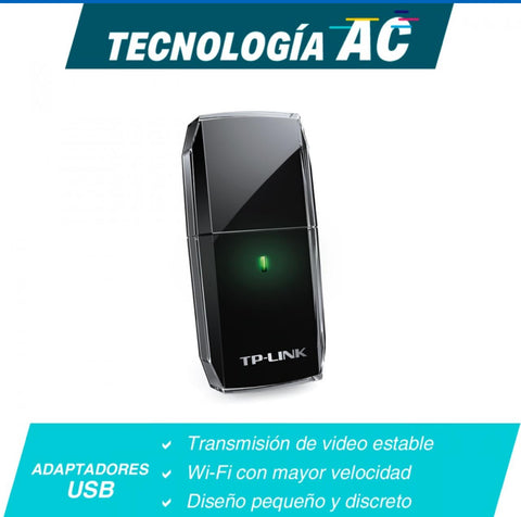 ADAPTADOR TP-LINK ARCHER T2U NANO USB DOBLE BANDA INALAMBRICO AC600 (ARCHER T2U NANO)
